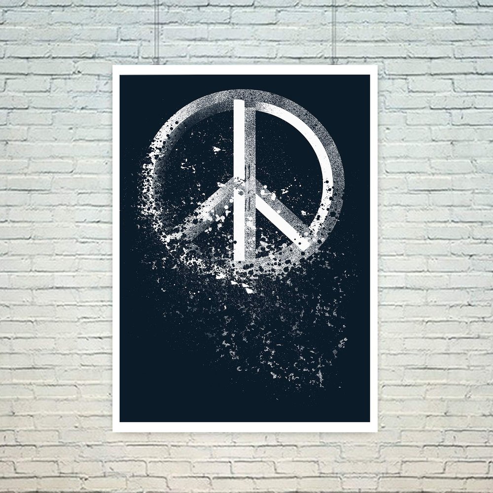 Art Bundle The Peace Illustration Stylish Digital Print Poster for Room Home Wall Decals and Paintings Collection to Grace Any Place (12 x 18 inch)