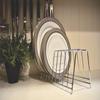 LEVON Stainless Steel Thali Rack | Dish Rack | Plate Stand | Lid Holder Utensil Rack For Kitchen - 6 Sections | With Anti-Rust Nano Coating, 14 X 32 X13 cm view 1