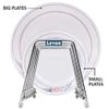 LEVON Stainless Steel Thali Rack | Dish Rack | Plate Stand | Lid Holder Utensil Rack For Kitchen - 6 Sections | With Anti-Rust Nano Coating, 14 X 32 X13 cm view 2