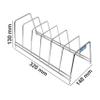 LEVON Stainless Steel Thali Rack | Dish Rack | Plate Stand | Lid Holder Utensil Rack For Kitchen - 6 Sections | With Anti-Rust Nano Coating, 14 X 32 X13 cm view 3