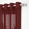 Soulful Creations Tissue fabric Curtain, 7 Feet, Maroon, Pack of 2 view 1