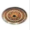 rr handicrafts Rakhi Special Jaipuri Pooja Designer Steel Handicraft thali, Standard , golden meenakari work view 1