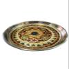 rr handicrafts Rakhi Special Jaipuri Pooja Designer Steel Handicraft thali, Standard , golden meenakari work view 2