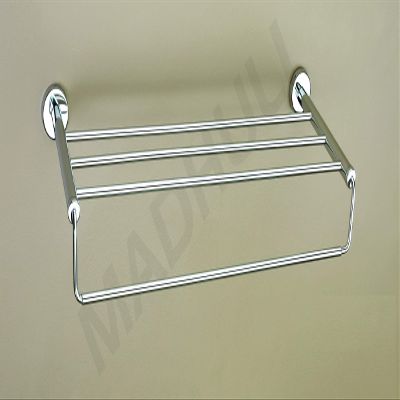 MADHULI Simple Round Stainless Steel Towel Rack for Bathroom/Towel Stand/Hanger/Bathroom Accessories (24 Inch-Chrome)