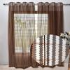 Soulful Creations Polyester Tissue Curtain, 5 Feet, Brown, Pack of 2. view 1