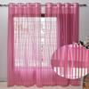 Soulful Creations Net Tissue Polyester Curtains for Window 5 Feet, Pack of 2, Pink (Pink, 5 Feet) view 1