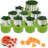 Electomania Pack of 9 Fruit Cutter Shapes Set, Shape Cutter for Food for Kids, Stainless Steel Kitchen Accessories Set for DIY Fun Food, Small Cookie Cutters, Vegetable Cutter Shapes (Style 1) view 1