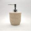 TOTO DEALS Oval Checks Shape Stone Liquid Soap Dispenser (350 ml, Sand Colour |Standard) view 1