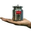 HAZEL Stainless Steel Ghee Container with Spoon | 400 ML Hammered Design Steel Oil Jar with Lid for Kitchen | SS Storage Pot for Cooking view 2