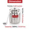 HAZEL Stainless Steel Ghee Container with Spoon | 400 ML Hammered Design Steel Oil Jar with Lid for Kitchen | SS Storage Pot for Cooking view 3
