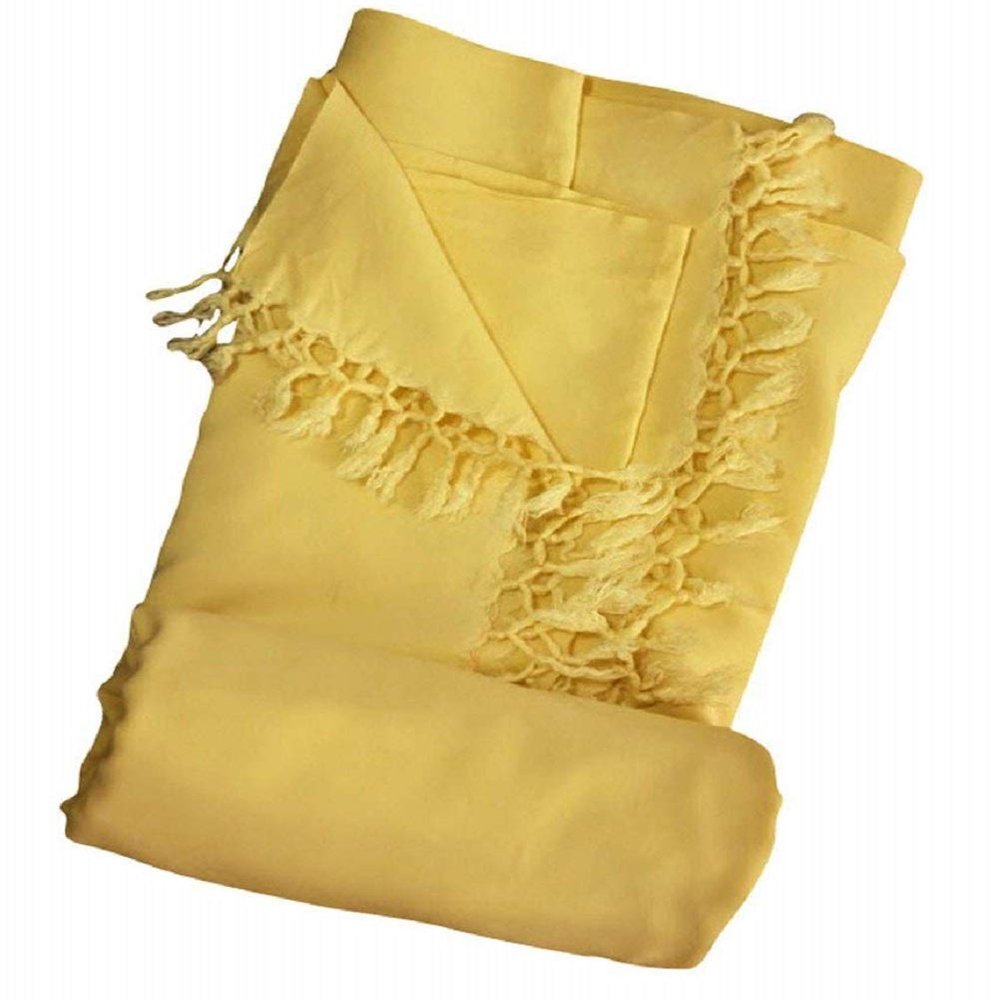 Prajo Cotton 249 TC Bedsheet (220X135 Cm_Yellow)