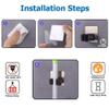ZURATO Wall Mounted Mop Broom Holder, Gripper Holds Self Adhesive Reusable No Drilling Super Anti-Slip, Storage Rack and Organization (5, 2.8 x 2.8 inches, Multicolour) view 4