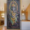 999Store 3D Print Latest Door Living room Bed Room Home Hall wall stickers Sheet roll 3d ganesha wallpapers for walls Grey Lord Ganesha Mural wallpaper for walls bedroom full wall ( Vinyl Self Adhesive 24X36 Inches ) NonW230985 view 1