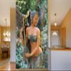 999Store 3D Print Latest Door Living Room Bed Room Home Hall Wall Stickers Sheet roll murals Beautiful Angel Playing Sitar Mural wallpaper for walls bedroom full wall ( Vinyl Self Adhesive 24X36 Inches ) NonW230982 view 1