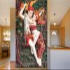 999Store 3D Print Latest Door Living room Bed Room Home Hall wall stickers Sheet roll wallpaper scenery Large Tree Man and Woman Sitting on Swing seat Mural wallpaper for living room ( Vinyl Self Adhesive 24X36 Inches ) NonW230969 view 1