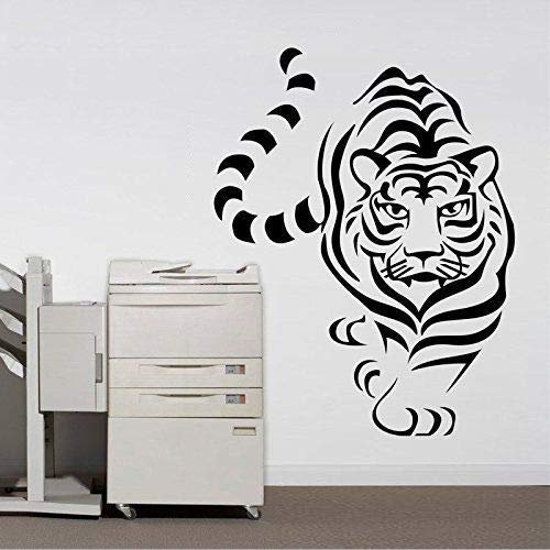 ISEE 360 Black Tiger Wall Stickers for Bedroom,Living Rooms,Kids Rooms Vinyl Black Decals (Size - Length 55 cm x Height 70 cm