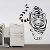 ISEE 360 Black Tiger Wall Stickers for Bedroom,Living Rooms,Kids Rooms Vinyl Black Decals (Size - Length 55 cm x Height 70 cm view 1