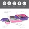 MILTON Mini Fun Treat Lunch Box, Inner Stainless Steel School Kids Tiffin 650 ml, Leak Proof and Airtight Containers with Plastic Spoons, Pink view 3