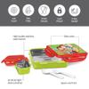 MILTON Mini Fun Treat Lunch Box, Inner Stainless Steel School Kids Tiffin 650 ml, Leak Proof and Airtight Containers with Plastic Spoons, Green view 3