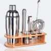 cosy tossy Bartender Kit: 10-Piece Bar Tool Set with Stylish Bamboo Stand | Perfect Home Bartending Kit and Martini Cocktail Shaker Set for an Awesome Drink Mixing Black view 1