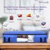PrettyKrafts Set of 3 Non Woven Underbed Storage Bag with Handles, Clear Window & Zipper Lock | Space Saving/Foldable/Rectangular Quilt, Comforter, Blankets Storage Bag (98x40x19cm, Blue) view 2