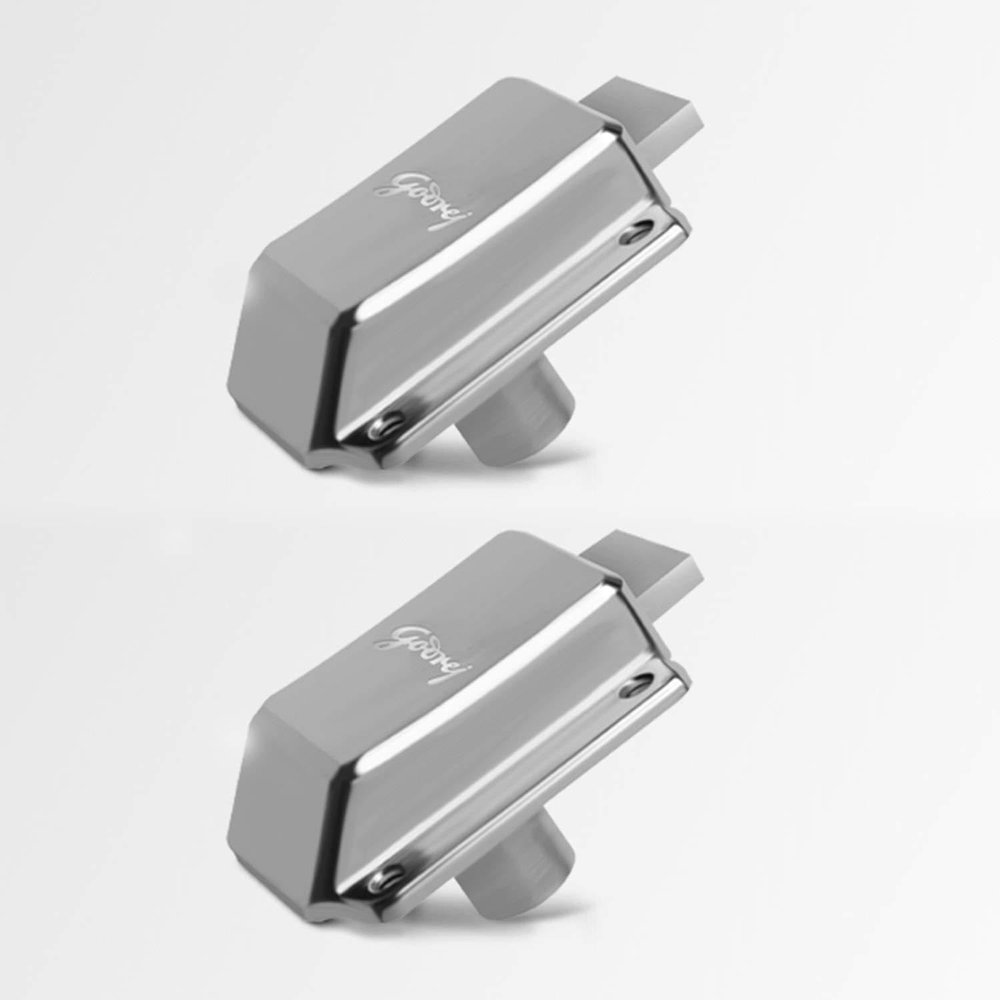 Godrej Furniture Lock I Nuvo Drawer Lock I with 2 Keys I Multipurpose Lock for Home & Office Drawers, Cupboards, Jewelry Box & Wooden Furniture I 25 mm I Silver Finish I 1 Year Warranty I Pack of 2