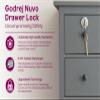 Godrej Furniture Lock I Nuvo Drawer Lock I with 2 Keys I Multipurpose Lock for Home & Office Drawers, Cupboards, Jewelry Box & Wooden Furniture I 25 mm I Silver Finish I 1 Year Warranty I Pack of 2 view 2