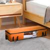 PrettyKrafts Set of 3 Non Woven Underbed Storage Bag with Handles, Clear Window & Zipper Lock | Space Saving/Foldable/Rectangular Quilt, Comforter, Blankets Storage Bag (98x40x19cm, Orange) view 2