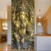 999STORE 3D Print Latest Door Living Room Home Hall Wall Stickers Sheet roll 3D Ganesha Wallpapers for Walls Golden Ganesha Mural Wallpaper for Bedroom (Vinyl Self Adhesive 24X36 Inches) NonW230960 view 1