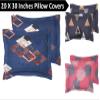 BSB HOME Cotton 6 Piece Cotton Pillow Cover Set - 20"x30", White and Yellow view 2