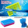 Wolblix Silicone Ice Cube Trays 2 Pack - 24 Cavity Per Ice Tray - Flexible Stackable Mini Cocktail Whiskey Ice Cube Mold Storage Containers view 4