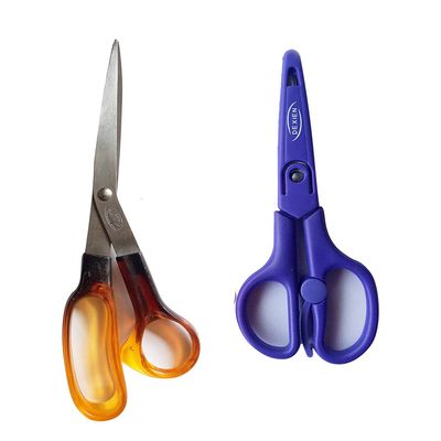 Foreign Holics Daily Purpose Stainless Steel Scissors for Kitchen and Home Use (Pack of 2 Pcs)