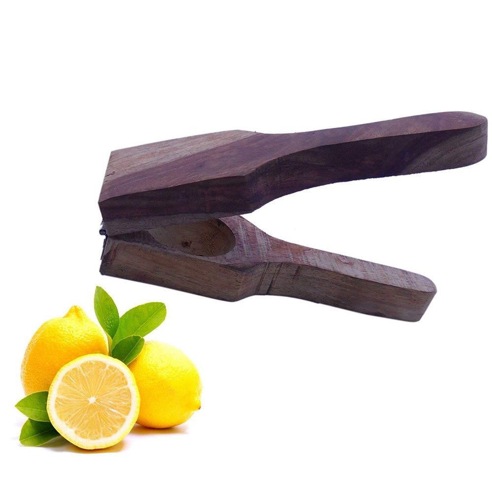 Anupam Enterprises Premium Quality Wooden Lemon Squeezer & Masher, Manual Citrus Lime Hand Juicer Press Squeeze for Lemonade and Dishwasher Safe