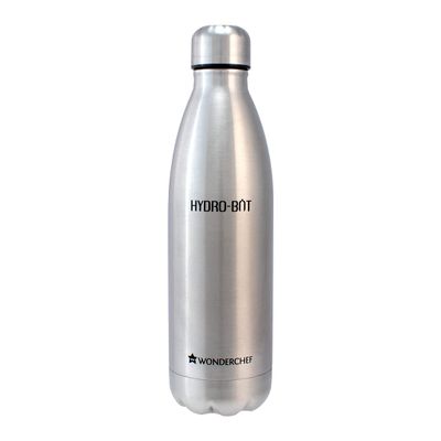 Wonderchef SS Hydro Bot 750 ml I Gift Box Packing I Single Wall I Non-Insulated I 304 Stainless Steel I Non Toxic IBPA Free I Rust Free I Light Weight I Ultra Durable 2 Years Warranty