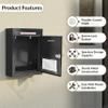 Plantex All in 1 Letter Box/Multipurpose Box- Suggestion Box/Complaint Box/Post Box/Donation Box/Letter Box for Home gate and Office with Keylocks - Table Top, Wall Mounted - GI Steel (Black) view 2