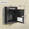 Plantex All in 1 Letter Box/Multipurpose Box- Suggestion Box/Complaint Box/Post Box/Donation Box/Letter Box for Home gate and Office with Keylocks - Table Top, Wall Mounted - GI Steel (Black) view 3