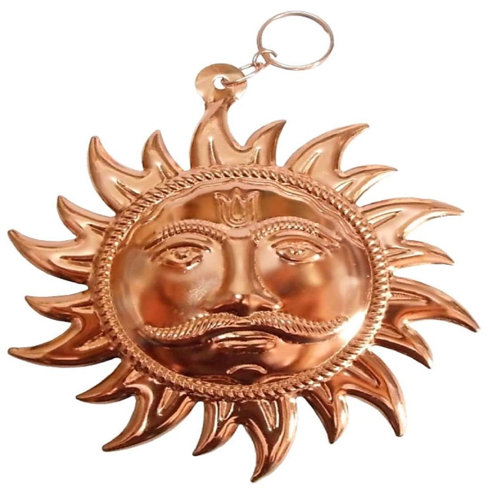 LOVE KART Surya Sun SOORYA SOORAJ Suraj DEV DEVTA Wall Hanging Statue Religious Idol - 17 CM