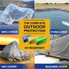 TUFFPAULIN 9FT X 12 FT 120 GSM Silver Tarpaulin Tirpal Tadpatri Tharpai Thadika, Extra Strong, Reinforced Eyelets, UV Resistant, 100% Waterproof Virgin, 6 Layer MLCL 3D Rib Technology-1 No. view 3