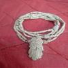 Radhika Poojan Bhandar Wooden Tulsi Kanthi Mala with Radha Krishna Pendal Beads view 2