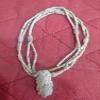 Radhika Poojan Bhandar Wooden Tulsi Kanthi Mala with Radha Krishna Pendal Beads view 3