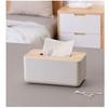 Lwvax Rectangular PU Leather Tissue Box Holder | Paper Napkin Holder Case | Tissue Holder Dispenser Organizer for Car Decor Home Office Room Hotel-24x13.5x9.5 Cm - Black view 1