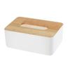 Lwvax Rectangular PU Leather Tissue Box Holder | Paper Napkin Holder Case | Tissue Holder Dispenser Organizer for Car Decor Home Office Room Hotel-24x13.5x9.5 Cm - Black view 2