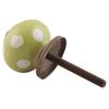Indian-Shelf 8 Pieces Unique Wardrobe Knobs Ceramic Green Dotted Kitchen Cabinet Hardware view 2