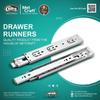 Met Craft Stainless Steel Telescopic Drawer Channel/Runner (Be Blue) 18 Inch (450 mm) with 3 Ball Bearing Weight Capacity Upto 35 kg (Silver) view 3