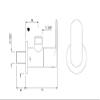 Aquieen Wall Mounted Brass Angle Valve With Wall Flange (Cuff) (2) view 3