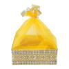 LINE 'N' CURVES Yellow Square Lace Decorative Basket for Gifts & Wedding Hampers  Small 8x8x3 Dry Fruit Basket, Multi-Purpose Storage, Ideal for Gifting, Pack of 5 view 2