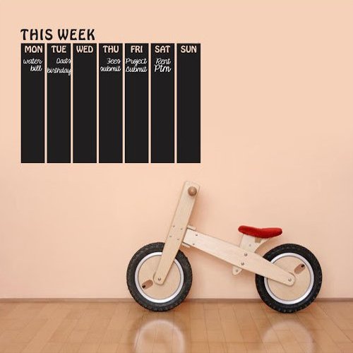 Chalkboard Sticker -Sticker Hub This Week Removable Blackboard Dust Free Wall Sticker - PVC Vinyl 56Cm X 46Cm DKCS025