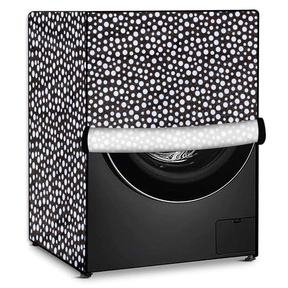 Stylista Washing Machine Cover Compatible for LG 7 kg Front Loading FHT1207SWL.ALSPEIL Polka dot Printed Pattern
