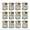 Feliz Set Of 12 Small 32 ml Glass Mason Jars with Air Tight Cap Multi Purpose Jar/Pickle Jar view 1
