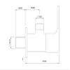Aquieen Full Brass Heavy Angle Stop Valve with Wall Flange (Vega) (2) view 3